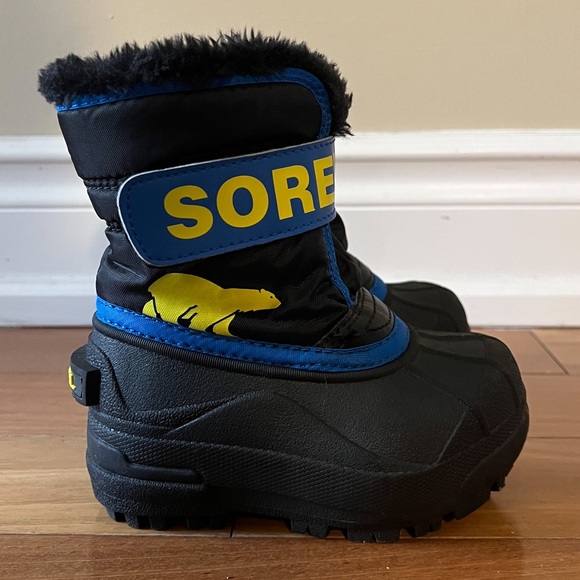 SOREL TODDLER BOYS BLUE AND BLACK SNOW BOOTS - Picture 4 of 8
